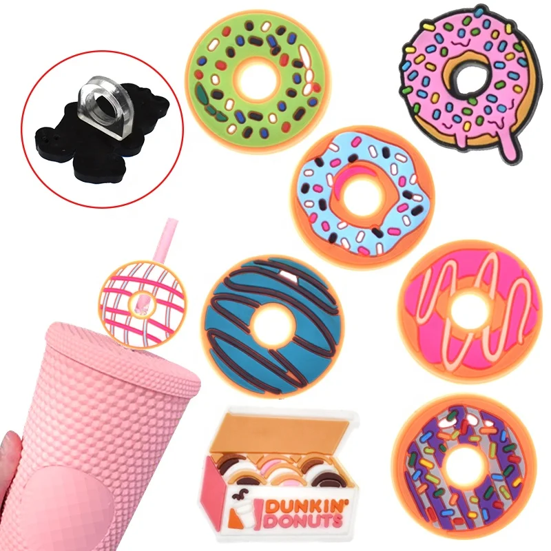 glass drink straw hat toppers cover accessories cute call duck pvc drink straw hat toppers cover accessories