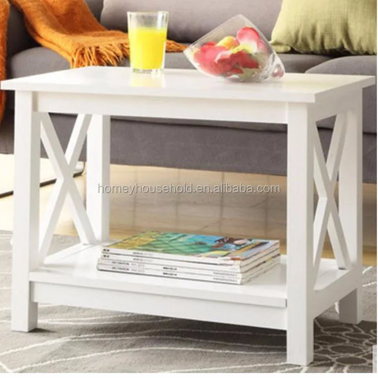 French Style Antique Wood Living Room White Display Shelf/Bookcase