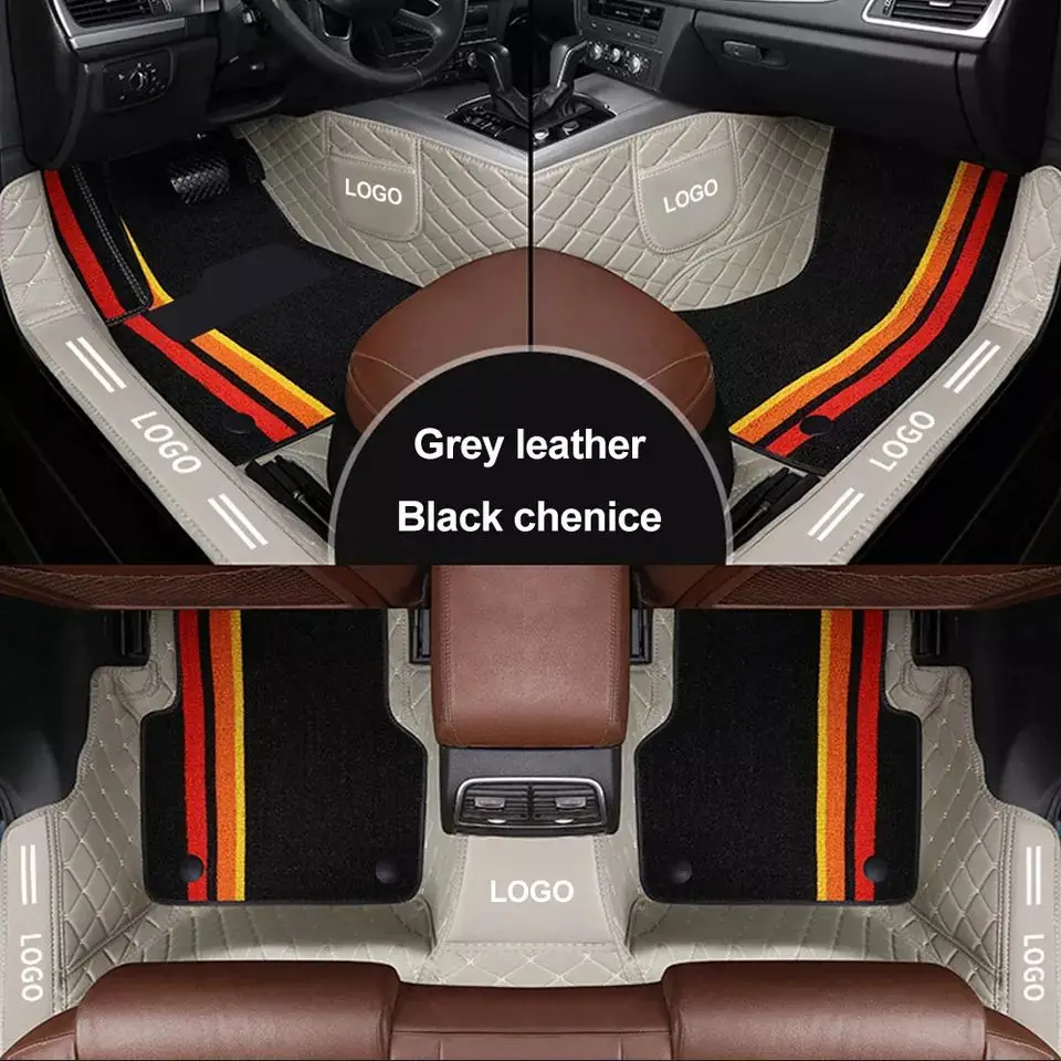 Automotive Interior Car Foot Mat 5d Luxury Leather Special Car Mats Moqueta Para Auto Double Layer Car Floor Mats
