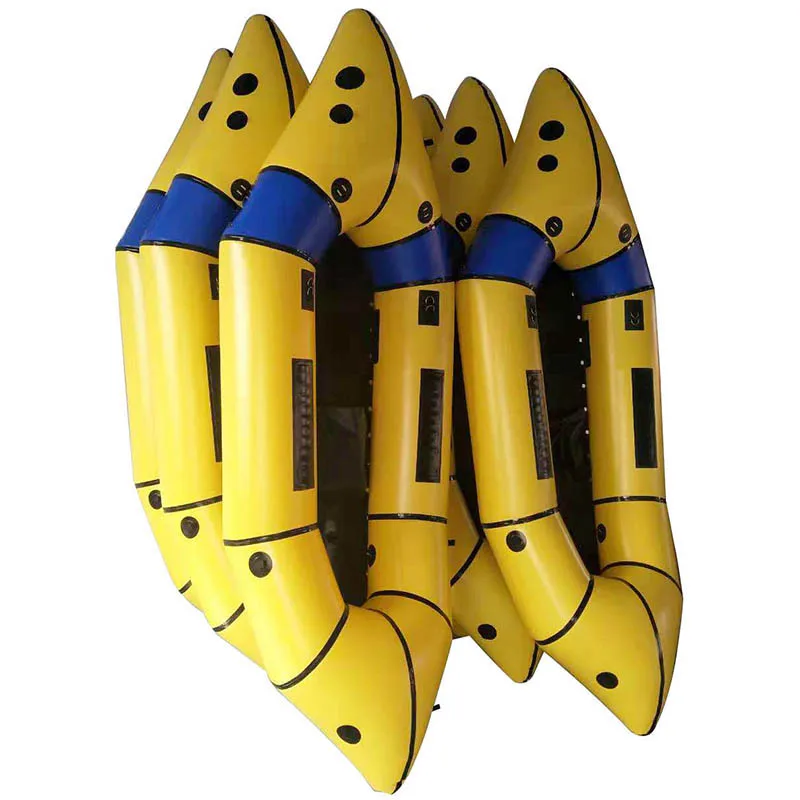 Salable Ultralight PVC TPU Packraft White Water Self Bailing Inflatable Raft Boat/Packraft with 840d Ballistic Nylon