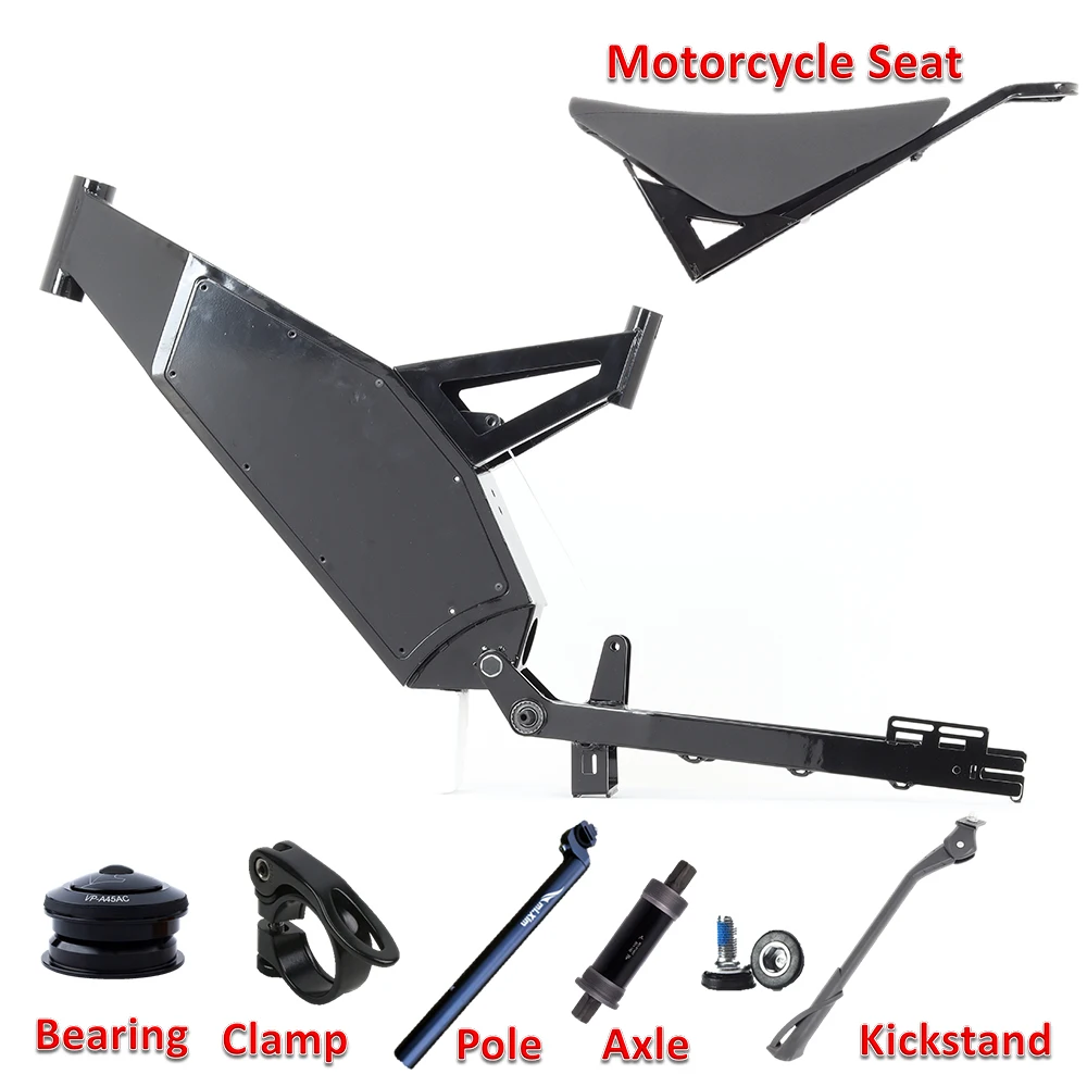 Factory Manufacture bicycle frame price ebike frame KEYU F5 with motorcycle seat fat tire ebike frame with suspension