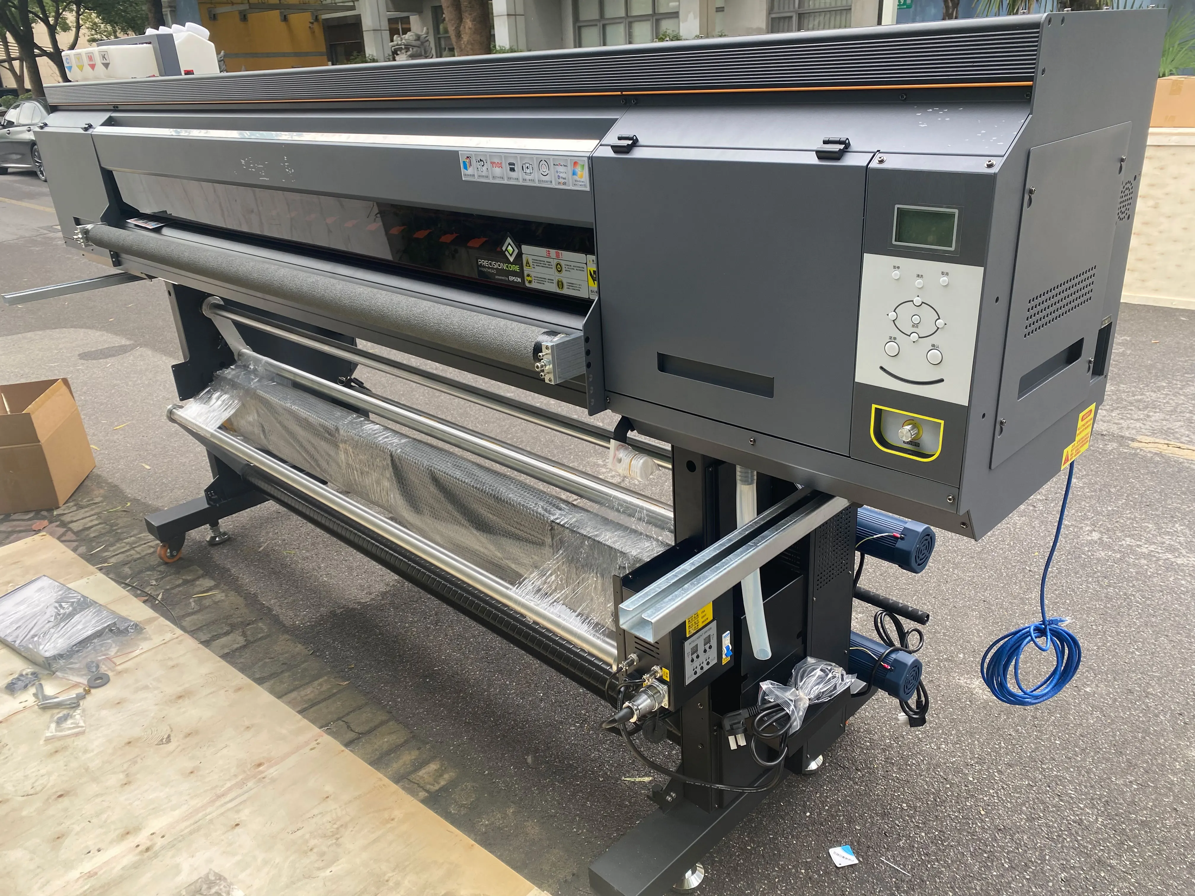 1.9m 2 4 I3200 head digital large fabric textile printing machine price dye sublimation heat transfer roll printer for t-shirts