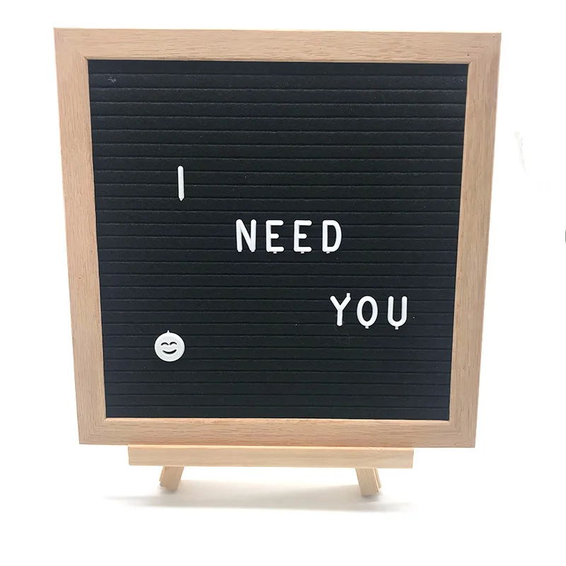 Войлочная доска для писем-серая сменная 10*10 дюймов с дубовой рамкой 340