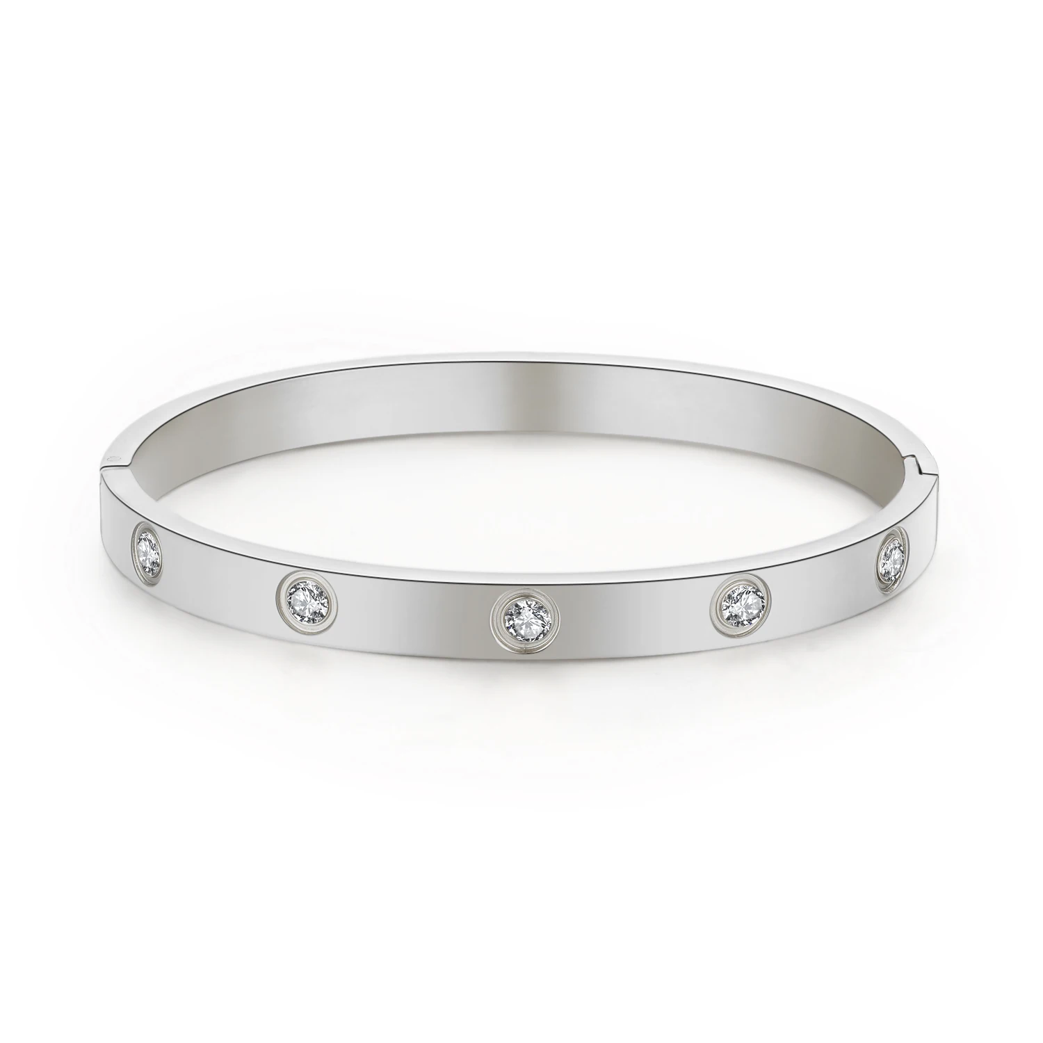 Luxury Brand  Love Bangle Cubic Stainless Steel nail bangle bracelet  nail bangle