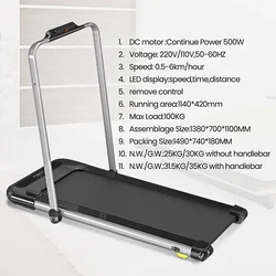 Hot Sales Electric Treadmill Exercise Machine Sport Foldable Smart Slim Walking Pad Fitness Gym Treadmills