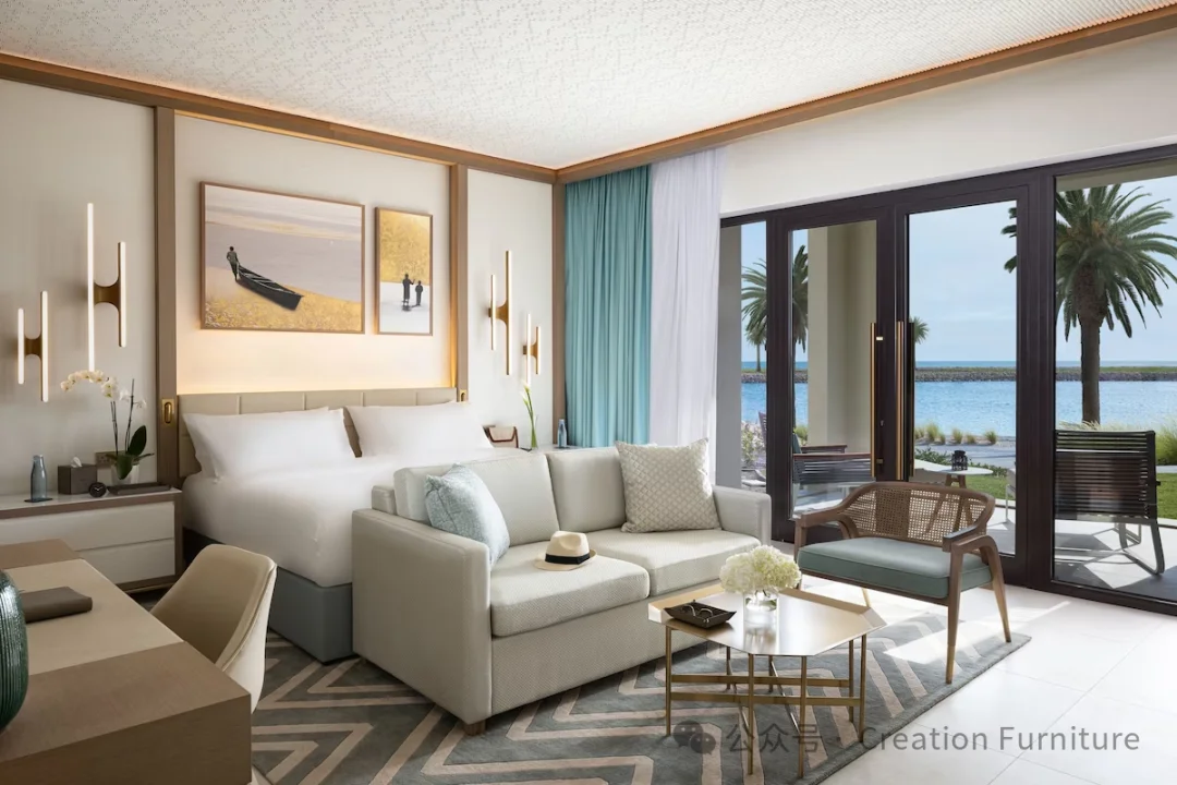 CREATION Hotel Project Jumeirah Gulf of Bahrain Resort and Spa Hotel Lobby And Bedroom Furniture Sets