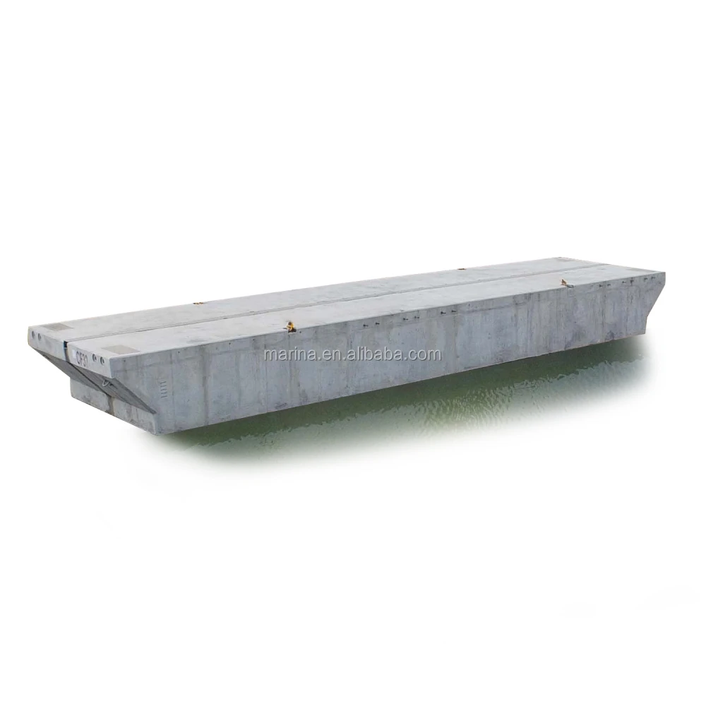Heavy duty concrete pontoon  boarding  jetty Marina good quality  durable  EPS Foam filled   dock  bridge