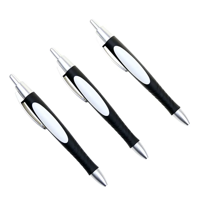 BECOL Wholesale Creative Fat Advertising Ballpoint Pen Customized Click Writing Pens Black Plastic Ball Pen for Business