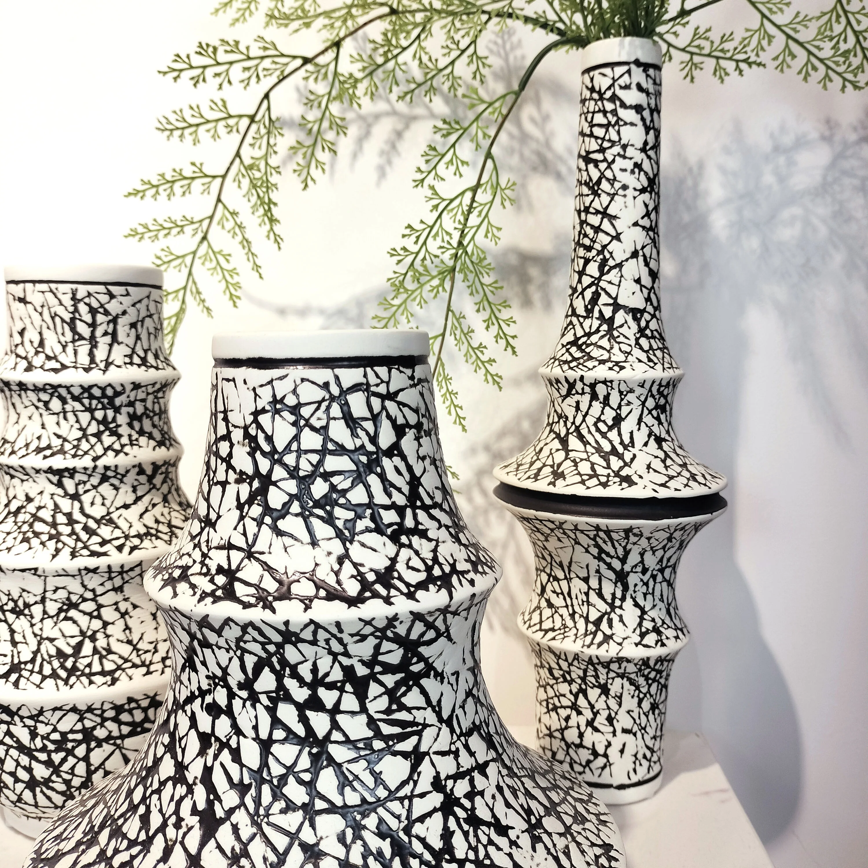 Chinese ink style ceramic flower ware, Nordic simple home decoration vase exquisite frosting technology 2022