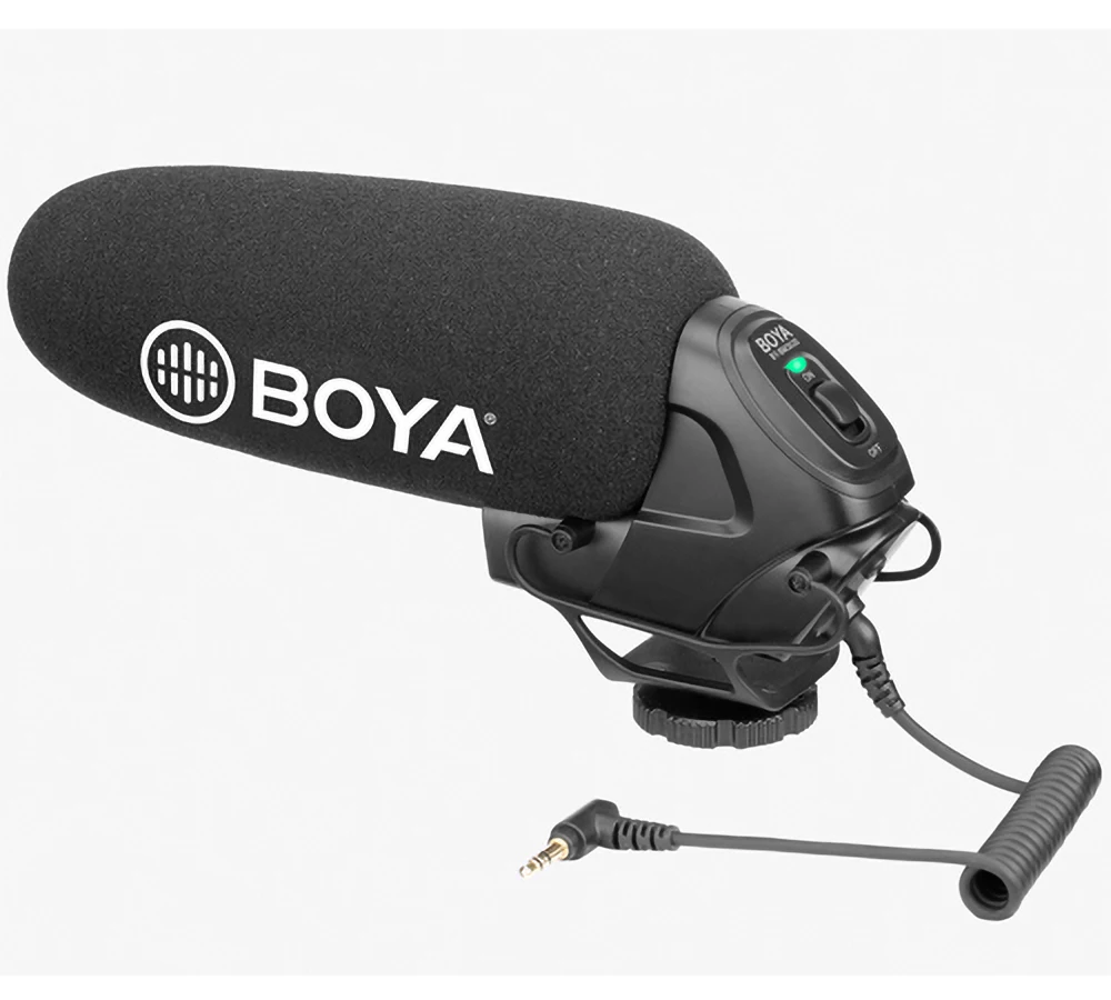 BOYA BY-BM3030 On-Camera Shotgun Microphone 3.5mm Headphone Jack for Canon Nikon Sony DSLR Camcorder Audio Recorder Video Mic