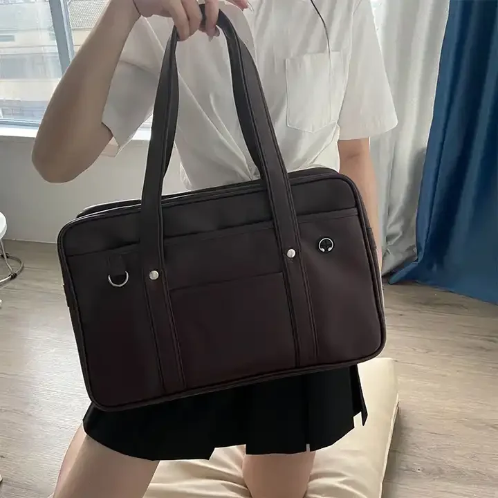 PU Handbag School Bag with a Crossbody Shoulder Strap Japan High School Cosplay Student JK Girls Uniform Bag