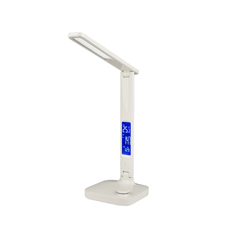 Business Office Dimmer USB Table Lamp With LCD Calendar Alarm Clock LED Lamp Table