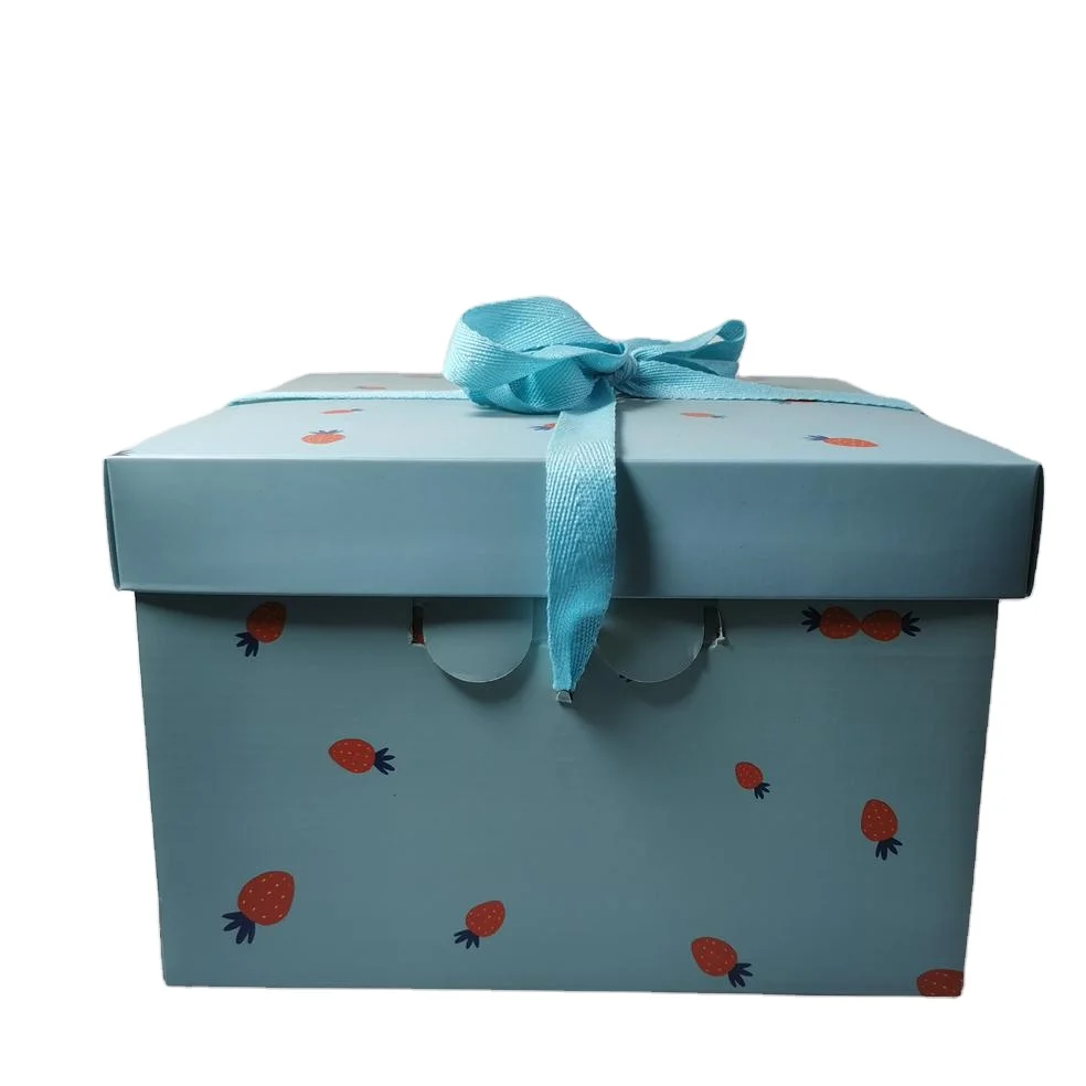 FAMA and BSCI Customized Logo Wholesale 8 Inch 12x12 White Bakery Cake Gift Printing Pastry Paper Box With Handle