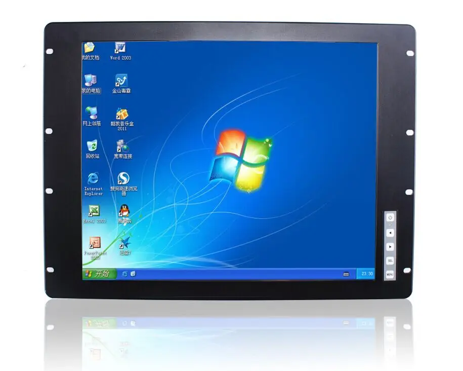 ITD 19 inch wide screen Embedded Industrial Grade rack mount LCD Touchscreen Monitor/ Display | High Brightness for commercial