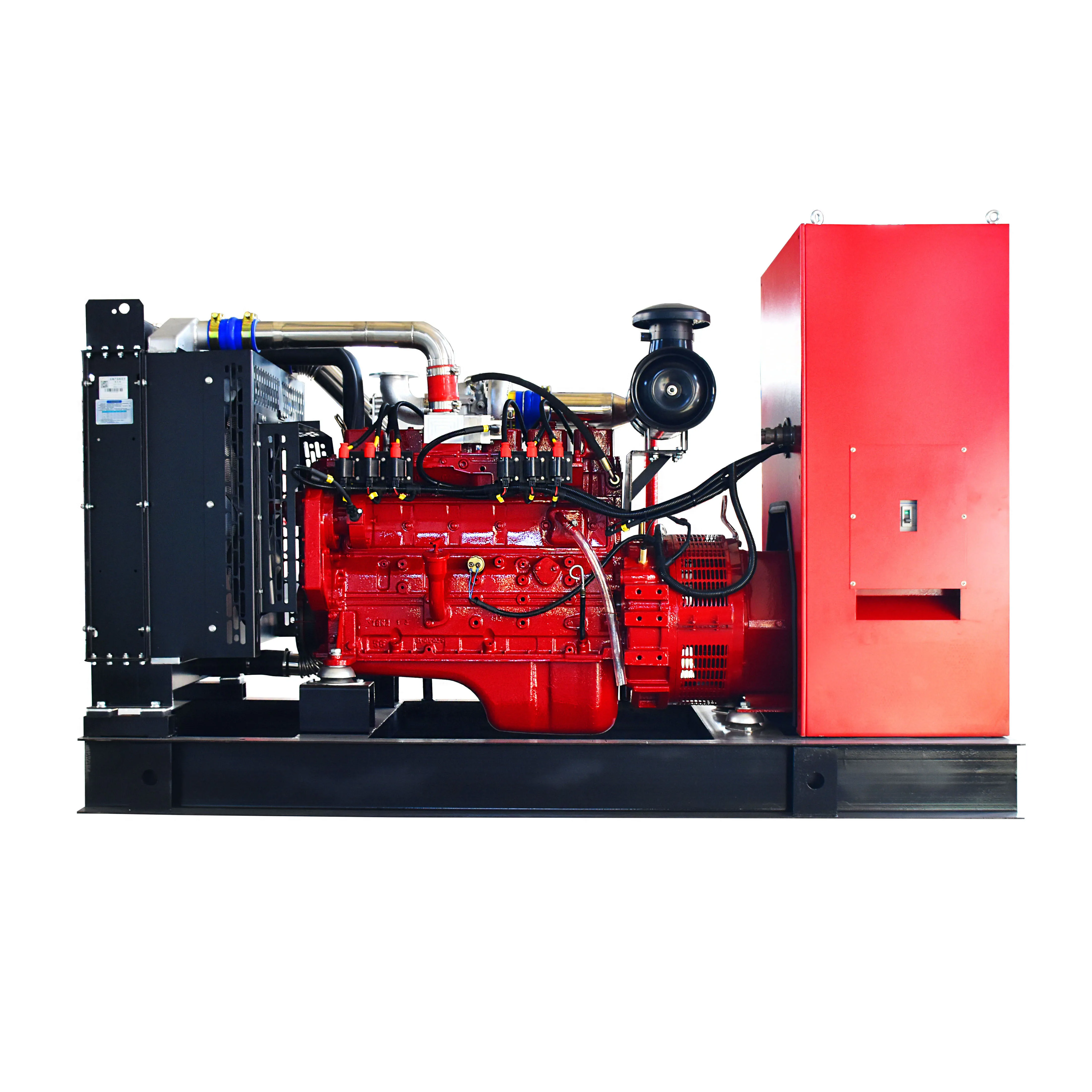 80KW Natural gas genset 6BTAA LPG generator biogas engine 100KVA Biogas generator set Biomass gas turbine engine