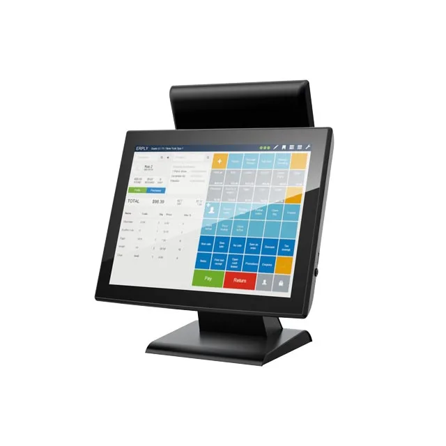 Micropos 15 inch all in one pos touch screen complete cash register windows epos system