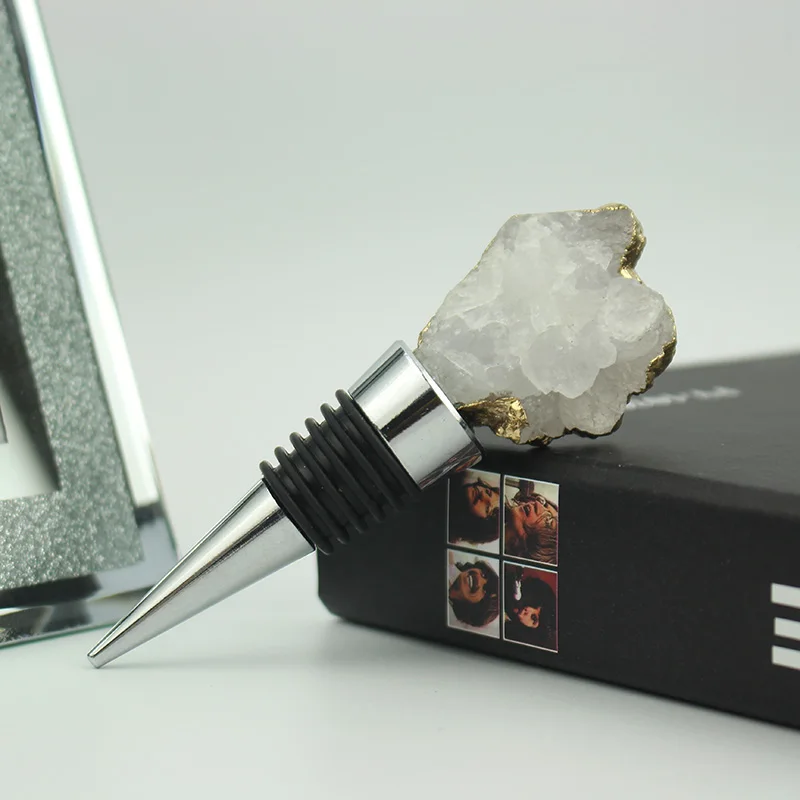 Новая натуральная бутылка для вина Geode шампанское кристалл минеральный кварц агат пробка бутылки