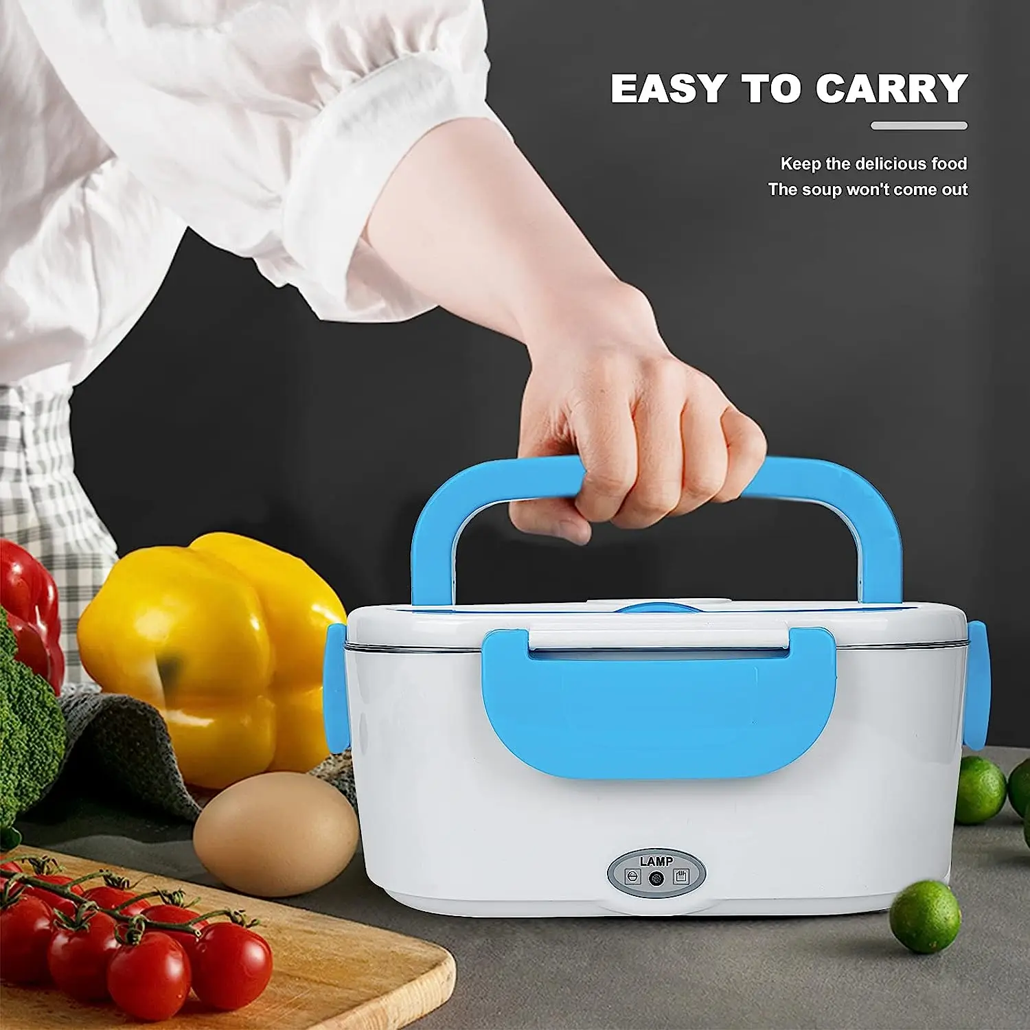 Factory Price Trade Office School Stainless Steel Thermos Electric Usb Heating Bento Lunch Box for Car Multiple Options