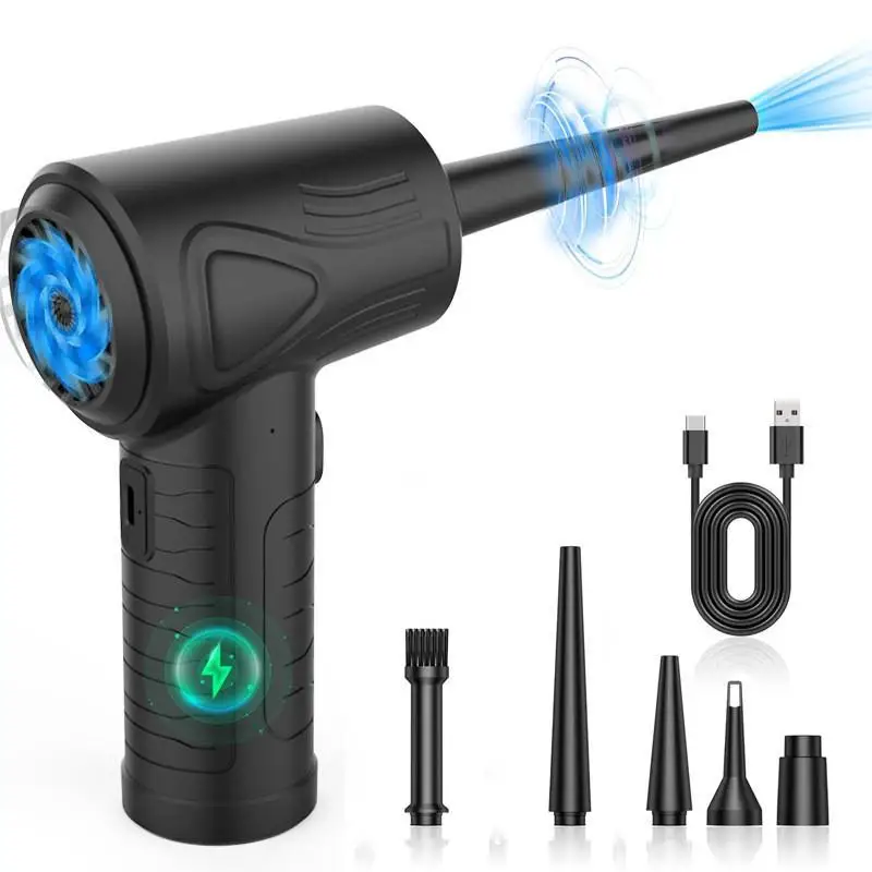 2023 New Electric Compressed Air Duster 68W Air Dust Blower for Keyboard Car Wireless USB Charge Cleaner 6000mAh Air Duster
