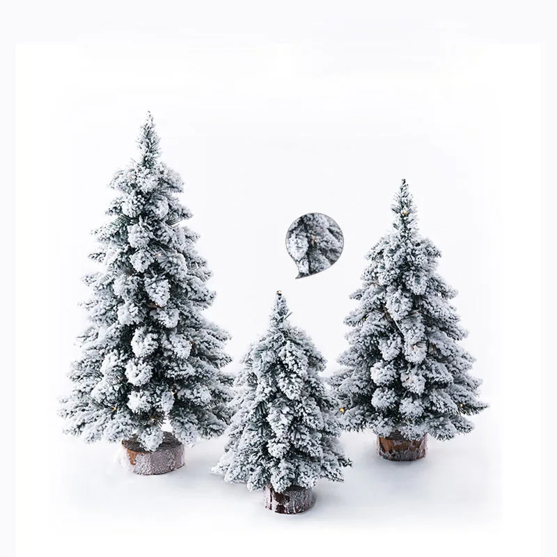 45cm 60cm White Mini Christmas Tree Tabletop Small Christmas Tree with LED Lights christmas tree decoration