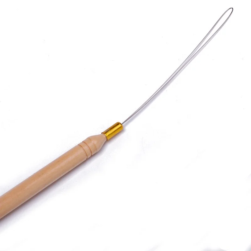micro rings loop tool loop threader pulling needle used with hair plier and beads for human hair extension tools