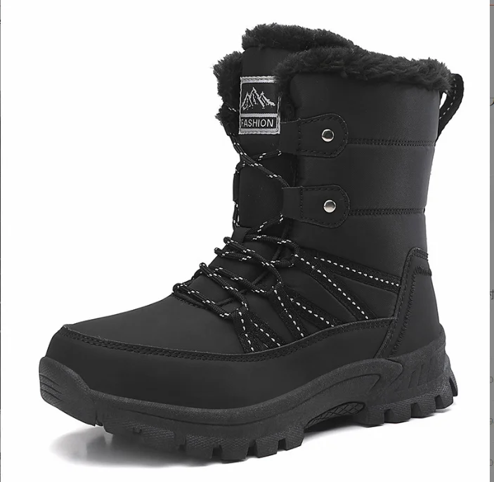 Winter Snow Boots women Warm Cotton Shoes Wear Resistant Outdoor High Top Lace-Up Large Size Cross-Border Boots For Women