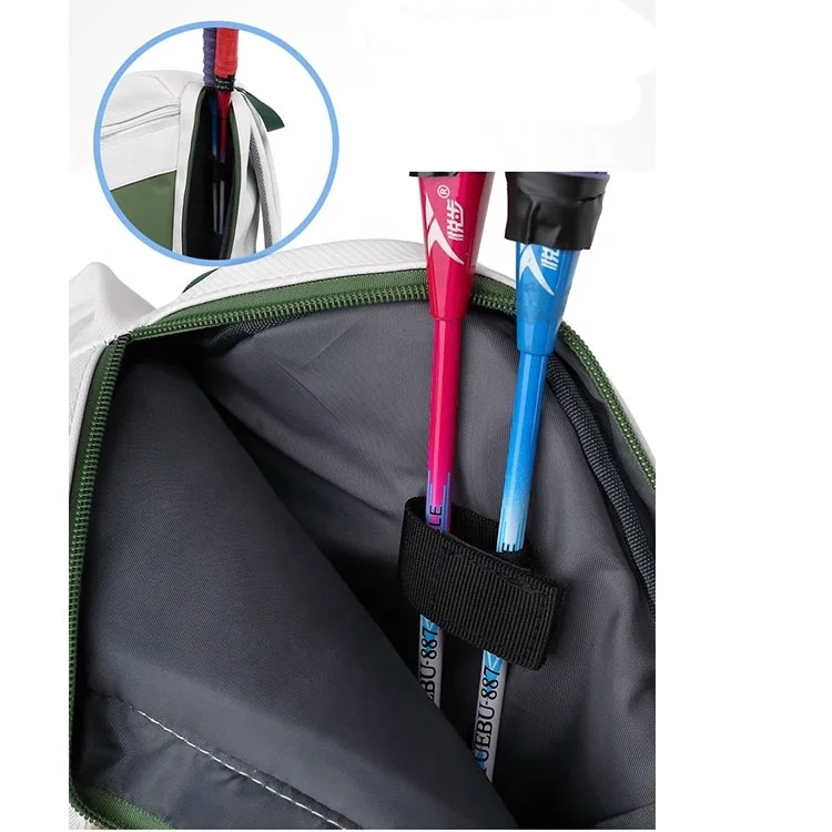 Large Capacity Portable Tennis Racket Bag Durable Waterproof Tennis Paddle Gym Sports Backpacks with Shoe Compartment