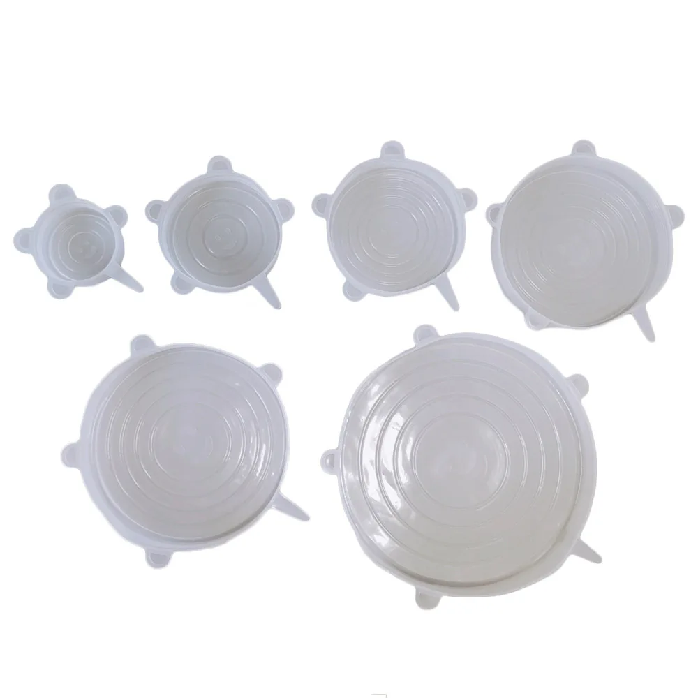 
Elastic Reusable Wrap Fresh Food Cover Silicone Universal Silicone Stretch Lids Set 