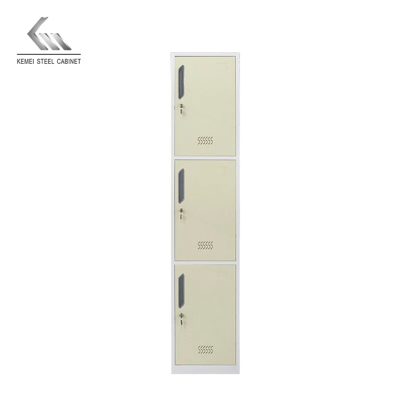 Double tier single two 2 Door Metal Steel Gym Locker with Lock Staff Work Clothes Locker Storage School steel Locker Cabinet