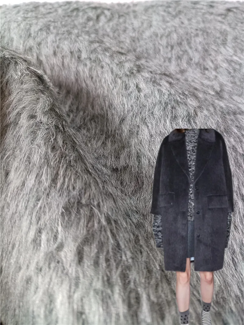 Wholesale suri alpaca/wool fabric brand ladies winter coats jacket fabric tweed lining fabric