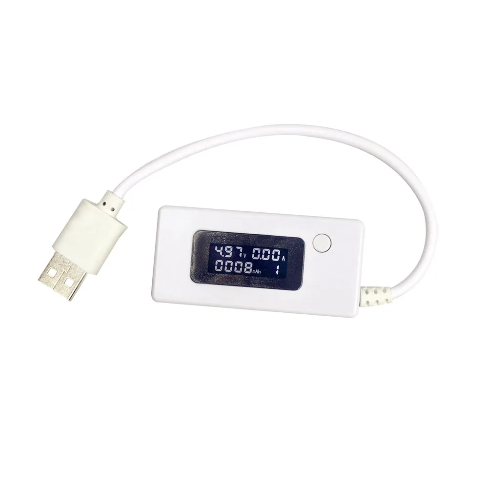 LCD Screen Mini Creative Phone USB Tester Portable Current Tester Mobile Power Charger Detector Voltmeter Ammeter with Cable