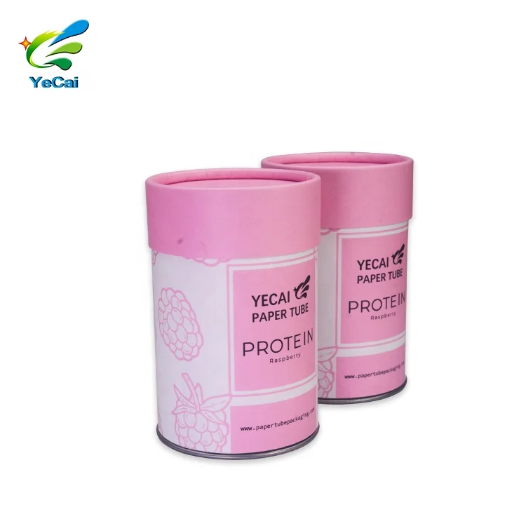 eco friendly food grade cylinder cardboard moistureproof milk powder paper packaging for protein powder