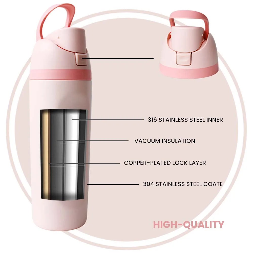 FACTORY custom logo double wall stainless steel SUS 316 vacuum insulated 24 oz 40 oz 32 oz free sip owalas water bottle