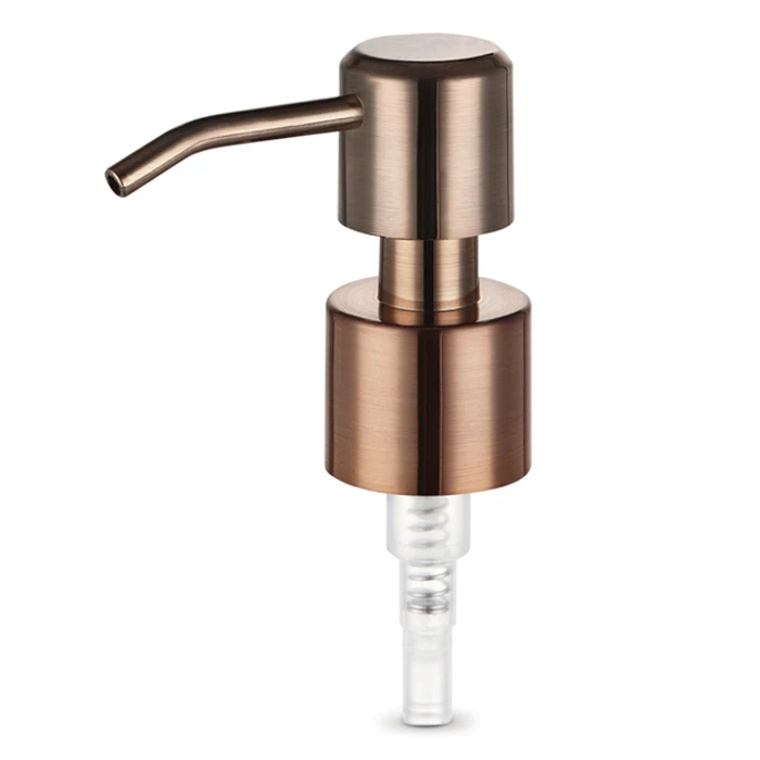Wholesale 24mm plastic copper silver gold plated cosmetic bronze / copper soap lotion dispenser pump 24 410 for liquid dish soap