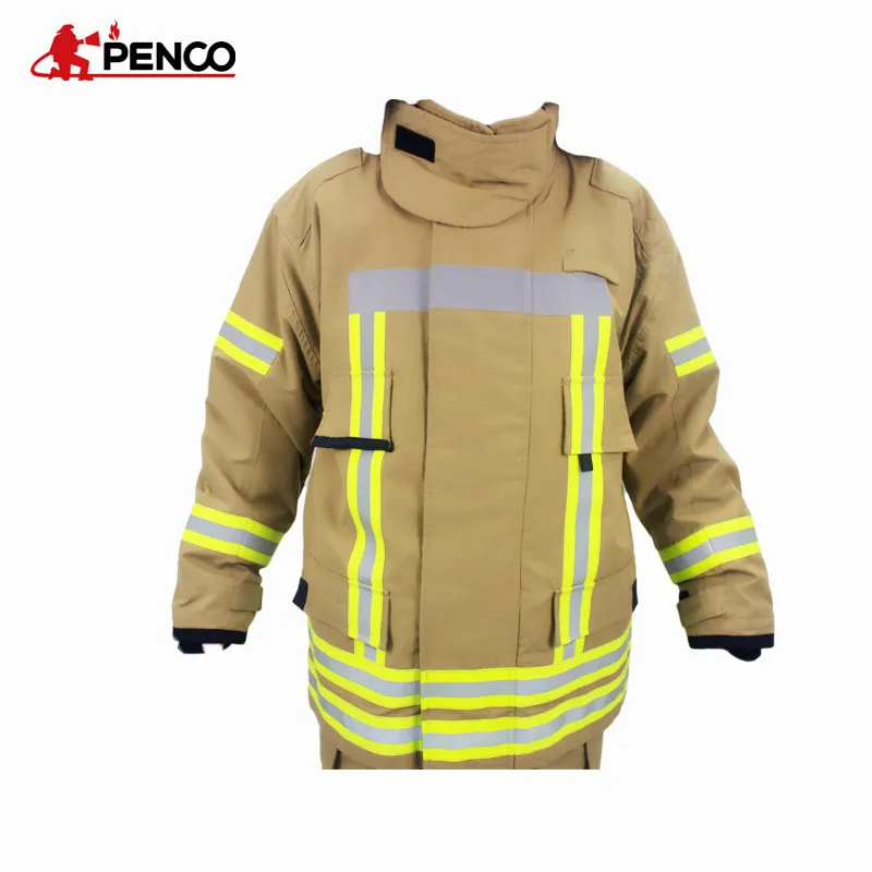 Hot Sale Protective Aramid Fighting Jacket Fire Suit for Fireman Flame Retardant Firefighting Clothing