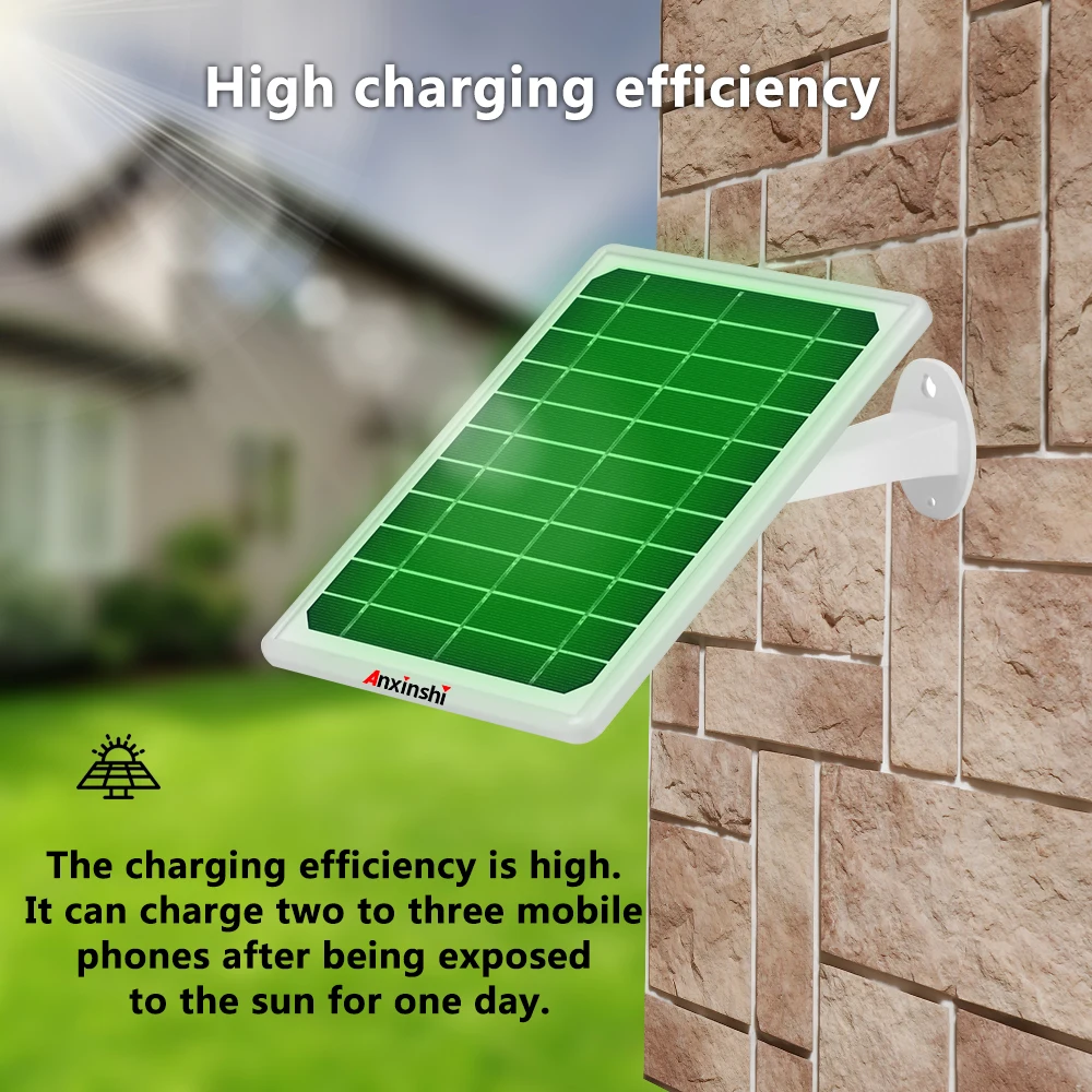 Anxinshi Brand Solar power bank Charger fro Mobile App support Type C Micro USB and iPhone Port