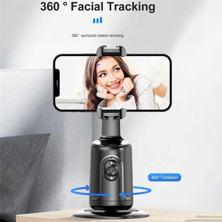 360 rotation auto face tracking Intelligent Tracking Camera phone Portable Gimbal Stabilizer with Cold Shoe for video camera