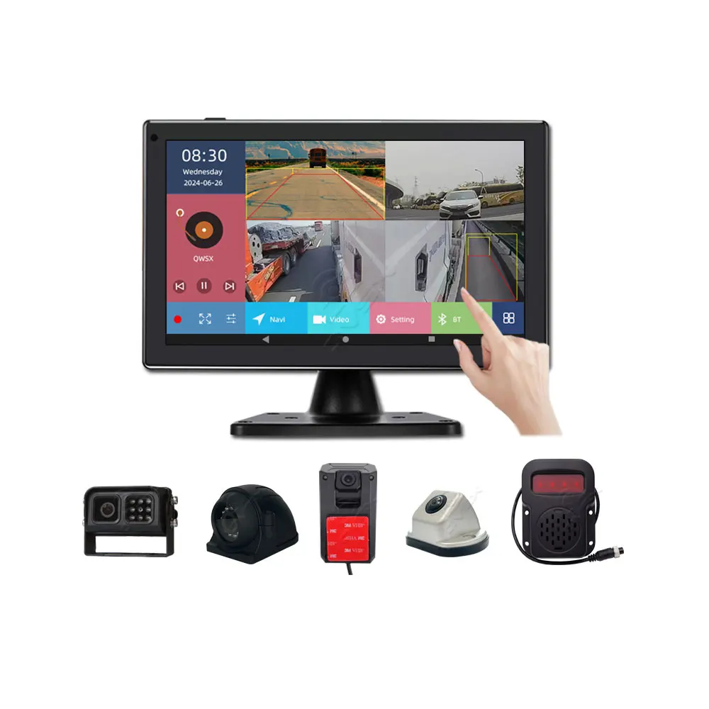 Wi-Fi Android 10 дисплей приборной панели 4G HD 720P видео ADAS рекордер 360 градусов 4-канальный GPS навигатор видеорегистратор автомобиля