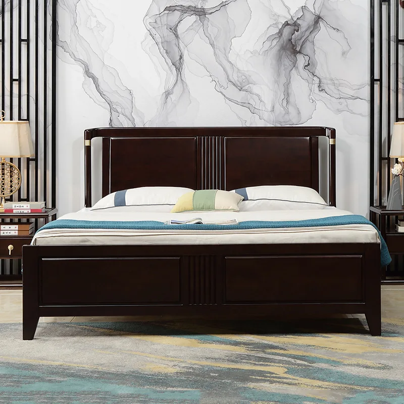 
new Chinese style wooden bedroom furniture beds 