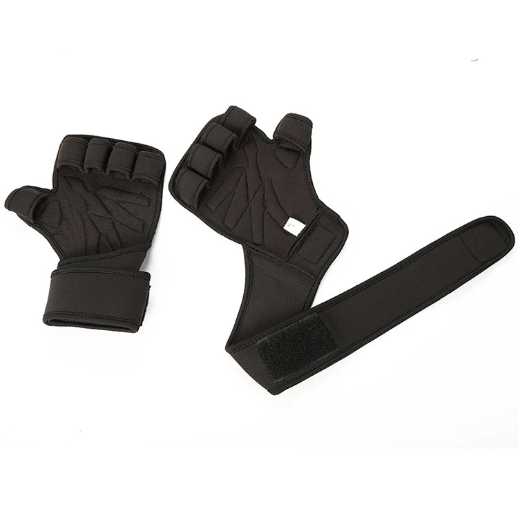 2 in 1 Gym Weight Lifting Gloves with Built In Wrist Wraps