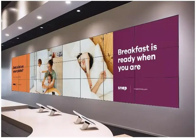 24/7 Indoor Video Wall 700 nits LED Backlit 49 55 inch Splicing Screen Tv Display Wallmount Narrow Bezel 0.88mm LCD Video Wall