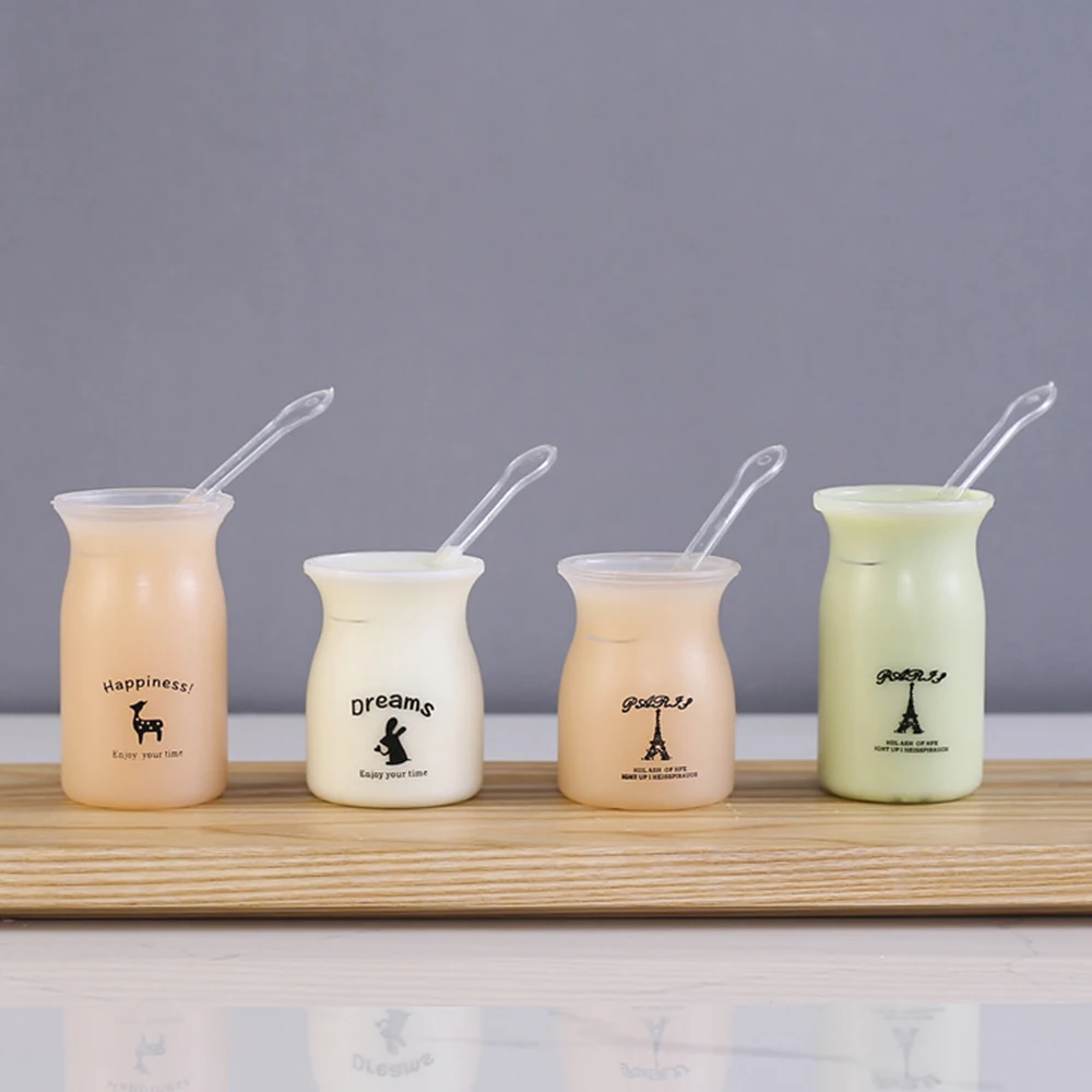Factory wholesale custom printed plastic cup pudding cup PET for cold drink milk PET cup with lid eco friendly