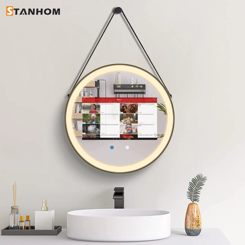 STANHOM Wall Android 11.6' 13.3' 15.6' 21.5' Touch Screen LED Smart Vanity Mirror with APPs