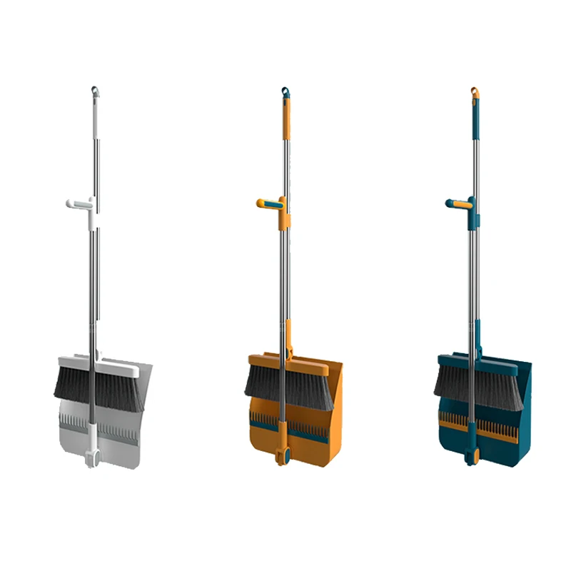 Hot Selling Cleaning Supplies Foldable Broom and Dustpan Set Plastic Brooms &