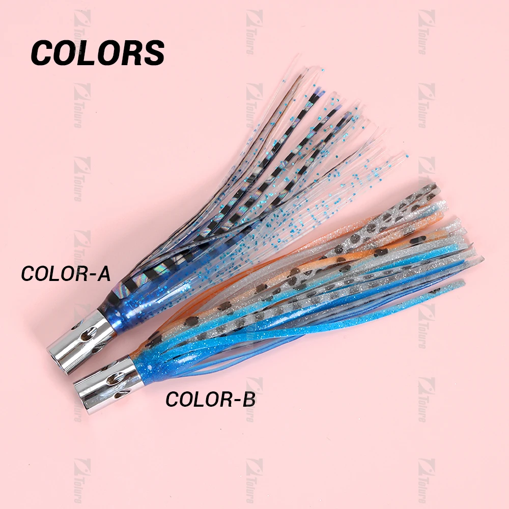 Tolure Octopus Skirts Tuna Soft Trolling Lures 56G 180MM Topwater Sea Fishing Saltwater Marlin Lure Rigged Trolling Lure