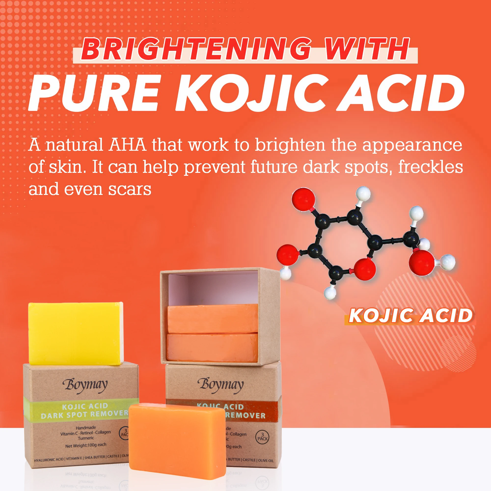 Custom Private Label LOGO Lemon Handmade Anti Acne Natural Moisturizing Whitening Tumeric Soap
