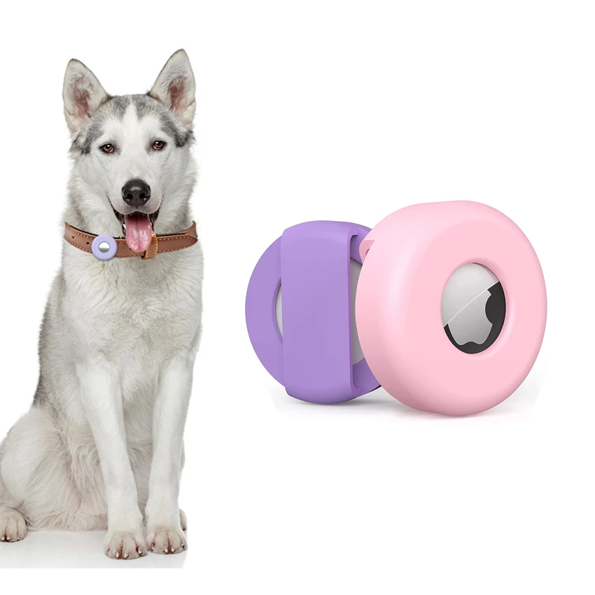 JTOMEI Protective AirTags Case Cover Holder Dog Cat Collar Anti-Lost Pet Silicone Airtag Case