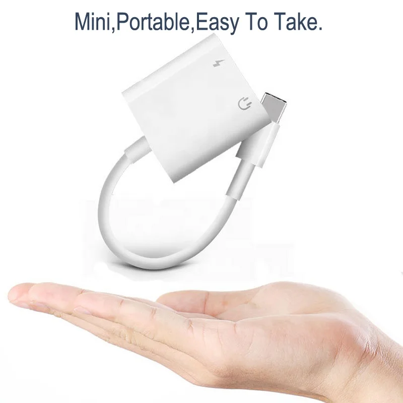 
premium digital 2 in 1 dual usb type c headphone adapter for Samsung/Huawei/Google/Xiaomi/Oppo/Vivo 