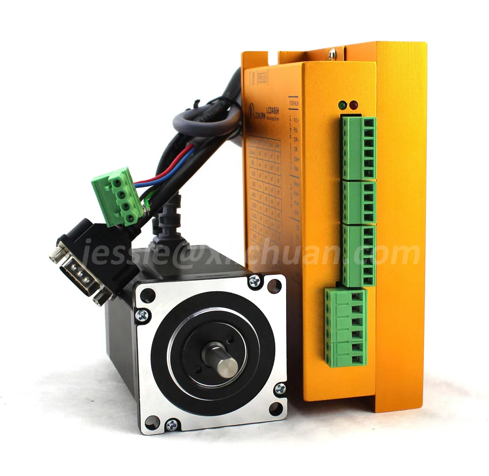 Nema 24 4Nm Closed Loop Stepper Motor Kits 2 Phase Nema24 Servo Motor LC60H2127 +driver LCDA86H DC48V 7A