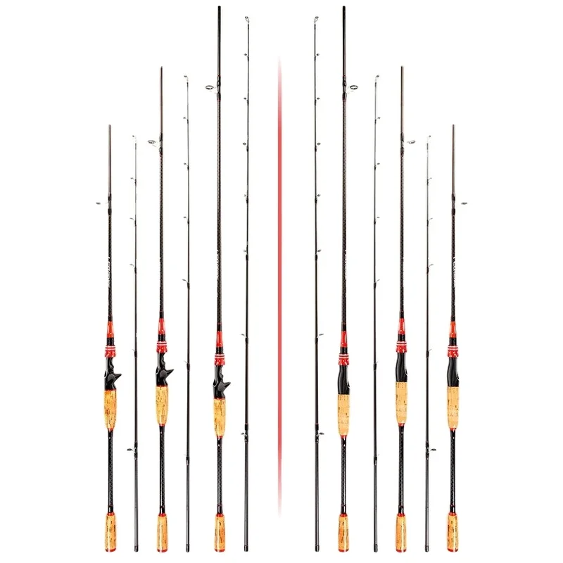 
1.8/2.1/2.4m 2Section Bait casting Fishing rod Travel Ultra light 3/8-1oz Casting Spinning Lure H Rod 